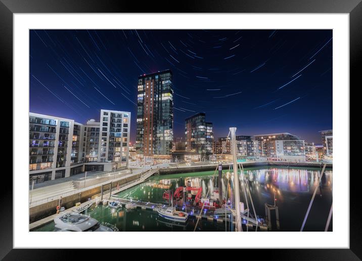 Southampton Ocean Village At Night Framed Mounted Print by Kevin Browne