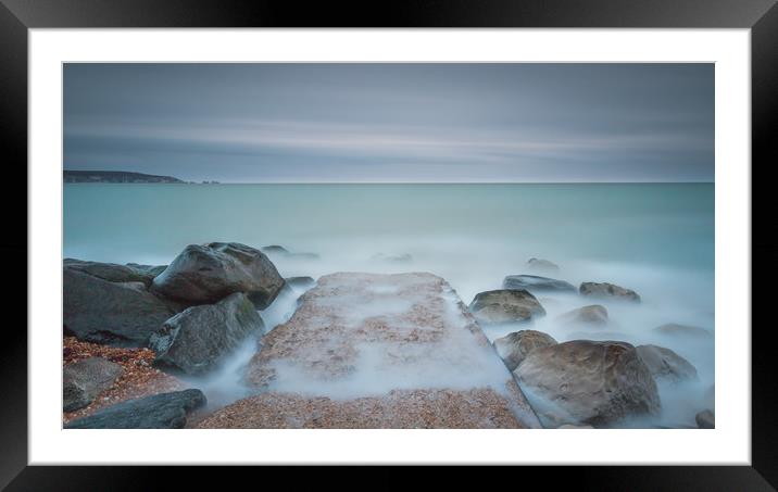 Abstract Solent Waterscape Framed Mounted Print by Kevin Browne
