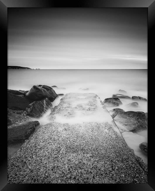 Solent B&W Abstract Framed Print by Kevin Browne