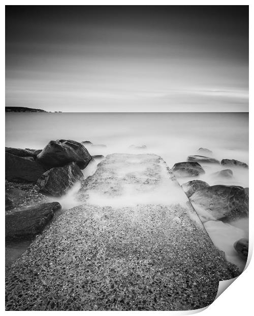 Solent B&W Abstract Print by Kevin Browne