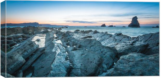 Sunrise Over The Jurassic Coast Canvas Print by Kevin Browne