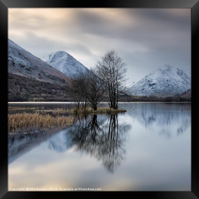 Brothers Water Winter Framed Print by Phil Buckle