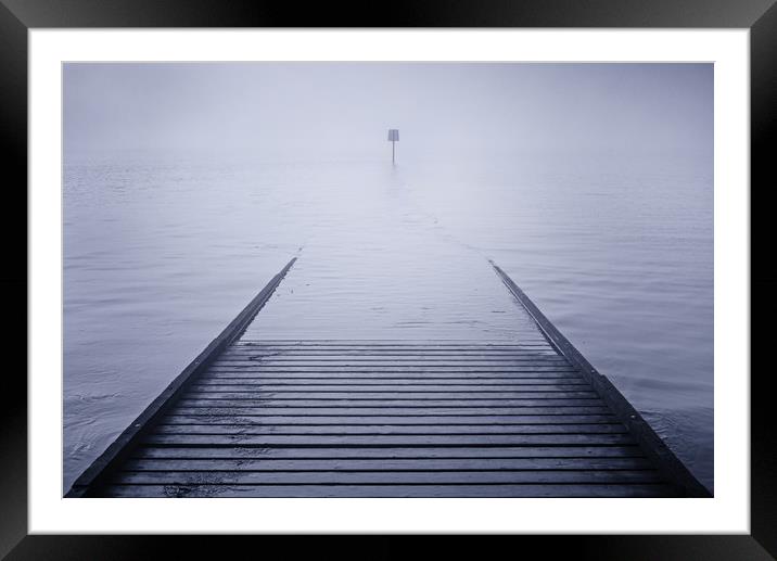 Fog over Lytham jetty Framed Mounted Print by David McCulloch