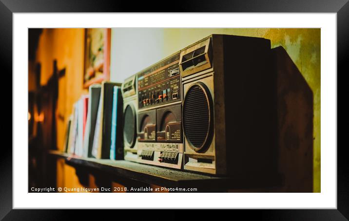 Old vintage radio Framed Mounted Print by Quang Nguyen Duc
