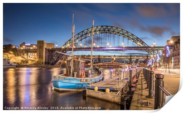 The Tyne Bridge at Newcastle Print by AMANDA AINSLEY