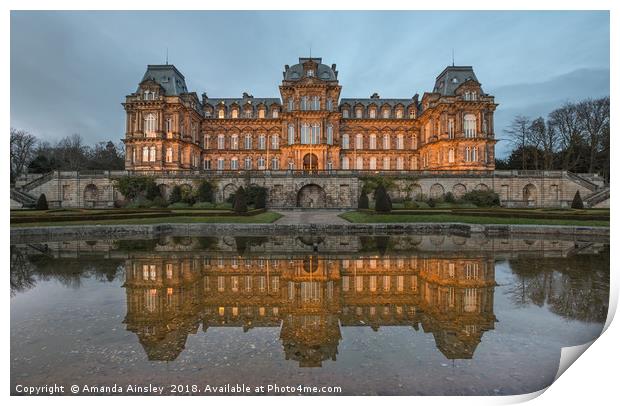 The Bowes Museum  Print by AMANDA AINSLEY