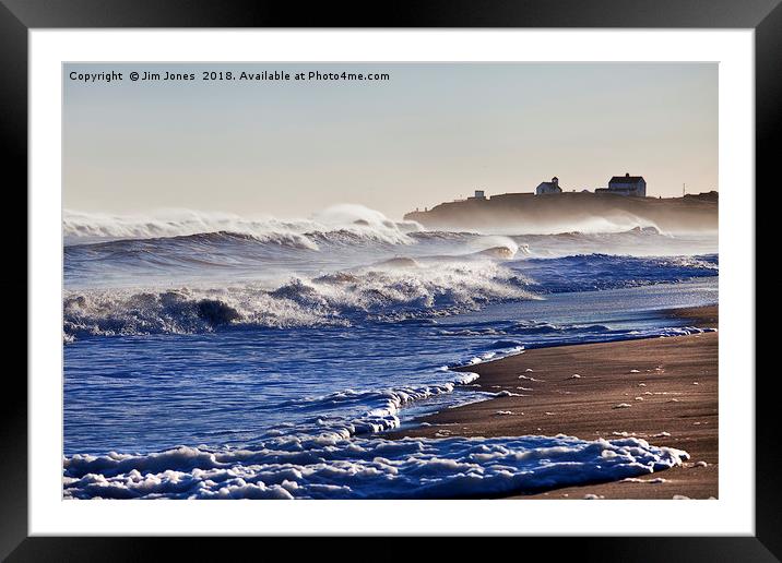 Waves rolling in from the sea Framed Mounted Print by Jim Jones