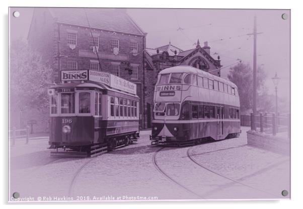 Classic Trams  Acrylic by Rob Hawkins