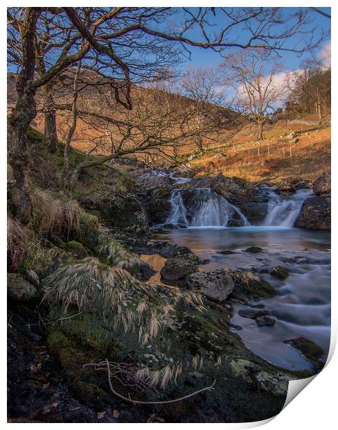 Shaded falls Print by Jonathon barnett