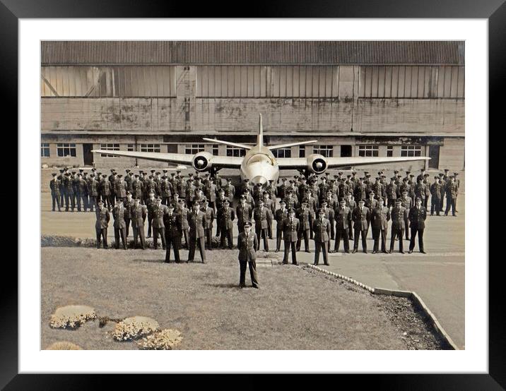 101 Squadron RAF Canberra at Binbrook 1950's Framed Mounted Print by Chris Langley