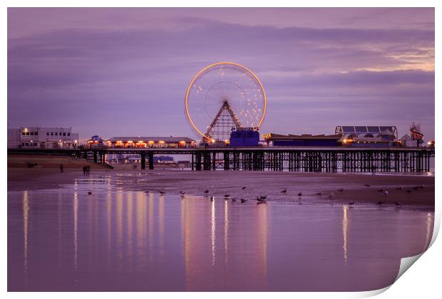 Blackpool at night Print by chris smith