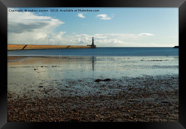ROKER LIGHTHOUSE Framed Print by andrew saxton