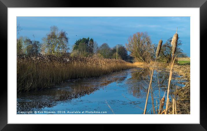 Leeds-Liverpool Canal Tarleton Framed Mounted Print by Rob Mcewen