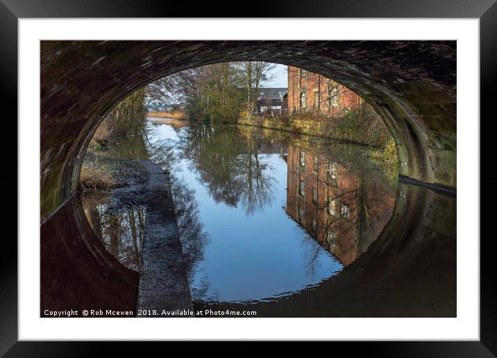 Towpath reflections Framed Mounted Print by Rob Mcewen