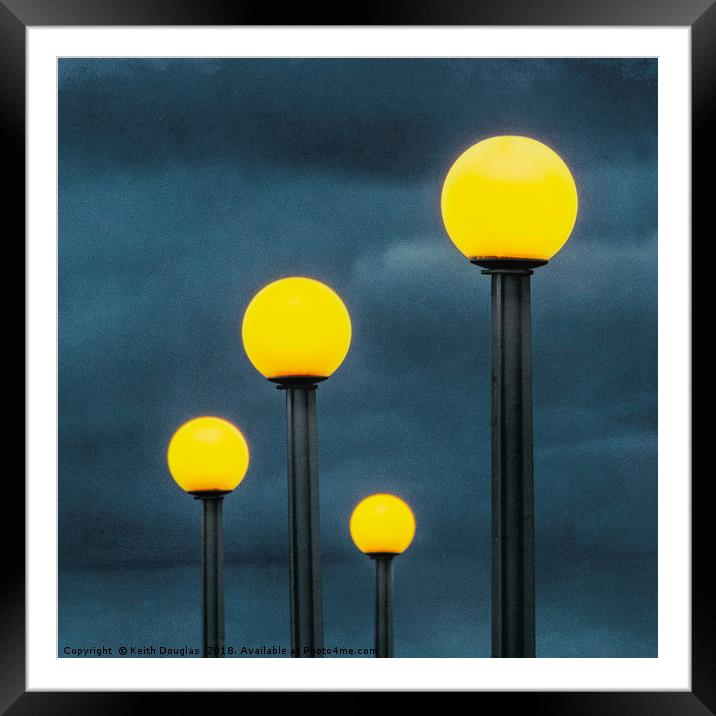 Four lamps Framed Mounted Print by Keith Douglas