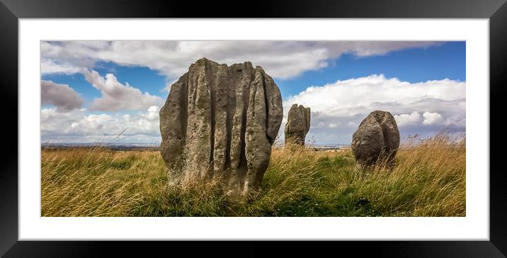 Five stones of Duddo Framed Mounted Print by Naylor's Photography