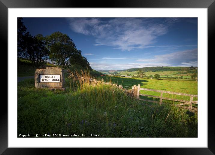 Great Fryup Dale   Yorkshire Moors Framed Mounted Print by Jim Key