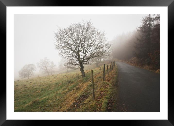 Through the fog in Abertysswg Framed Mounted Print by Ramas King