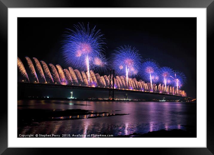Forth road bridge 50th birthday Framed Mounted Print by Stephen Perry