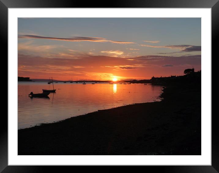 Findhorn sunset  Framed Mounted Print by Chris Sherwin