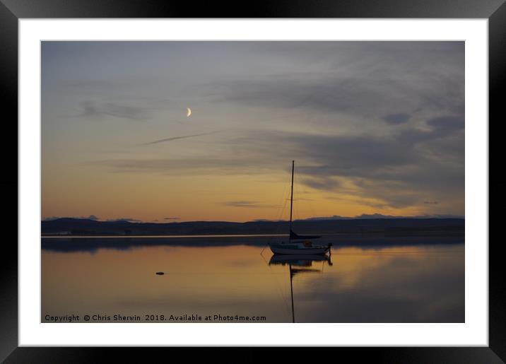 Findhorn bay Framed Mounted Print by Chris Sherwin