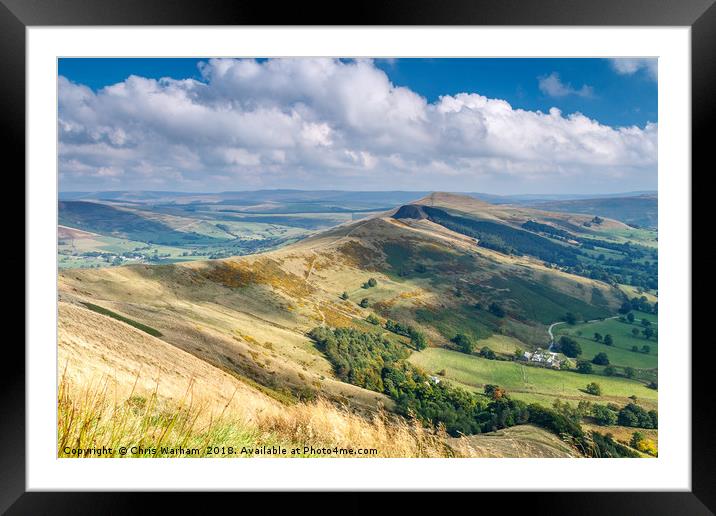 Peak District - The Great Ridge at Castleton Framed Mounted Print by Chris Warham