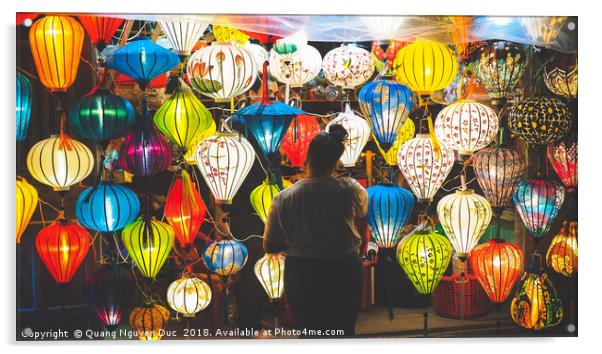 Colorful Traditional Vietnam Lanterns Acrylic by Quang Nguyen Duc