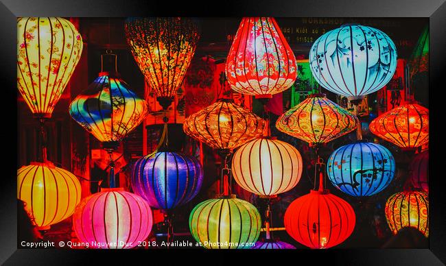 Colorful Traditional Vietnam Lanterns Framed Print by Quang Nguyen Duc