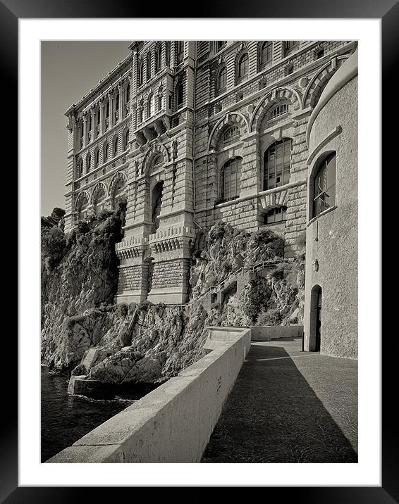 Monaco Grimaldi Palace Framed Mounted Print by Nic Christie