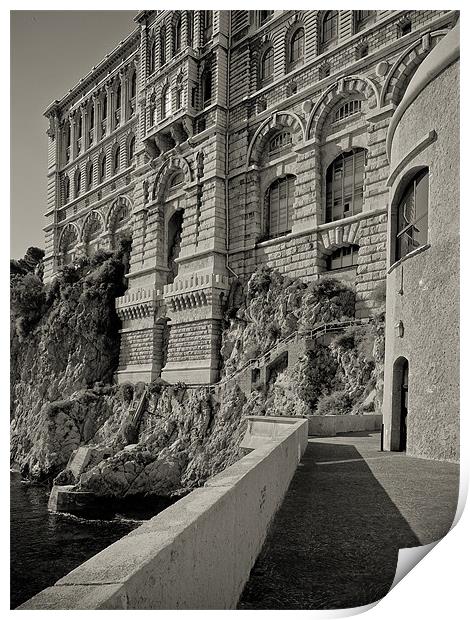 Monaco Grimaldi Palace Print by Nic Christie