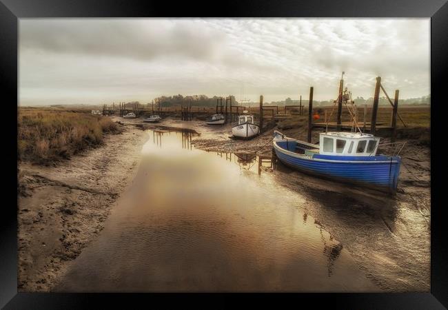 Low tide at Thornham  Framed Print by Gary Pearson