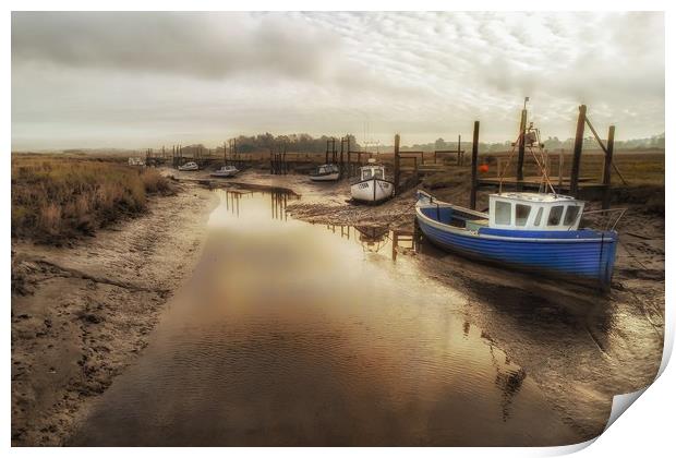 Low tide at Thornham  Print by Gary Pearson
