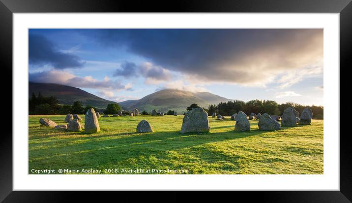 Castlerigg Stone Circle Framed Mounted Print by Martin Appleby