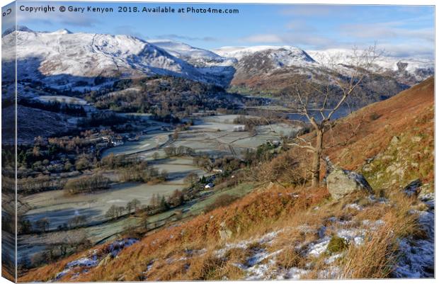 Looking down from Place Fell Canvas Print by Gary Kenyon