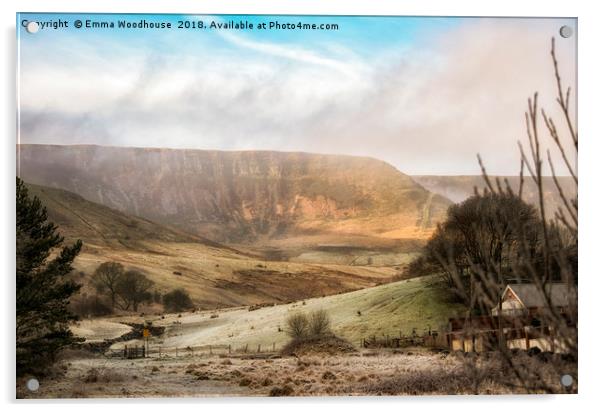 Welsh Misty Mountain Acrylic by Emma Woodhouse