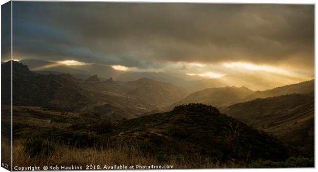 Canaria montana vista  Canvas Print by Rob Hawkins