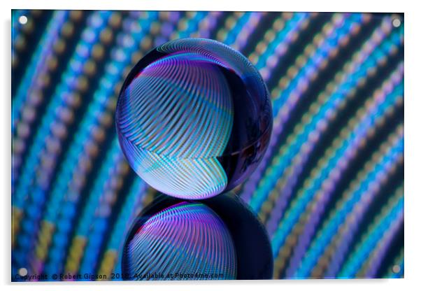 Abstract art Crystal Reflect 1 Acrylic by Robert Gipson