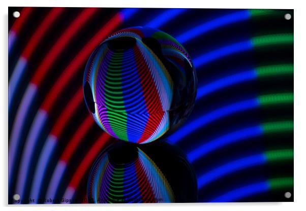 Abstract art Crystal Ball 2 Acrylic by Robert Gipson