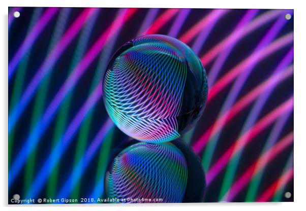 Abstract art Crystal Ball 5 Acrylic by Robert Gipson