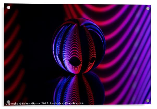 Abstract art Crystal Ball 7 Acrylic by Robert Gipson