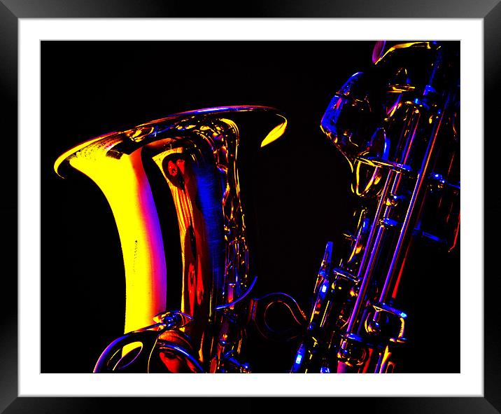 saxophone Framed Mounted Print by Jean-François Dupuis