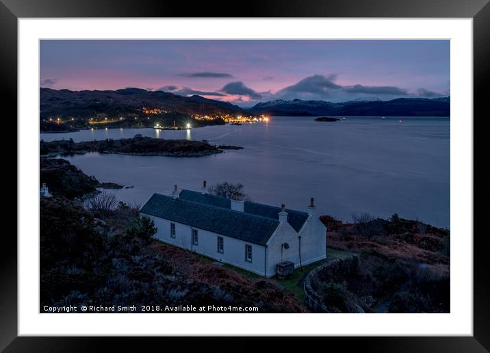 Cottage on Eilean Ban and Loch Alsh Framed Mounted Print by Richard Smith