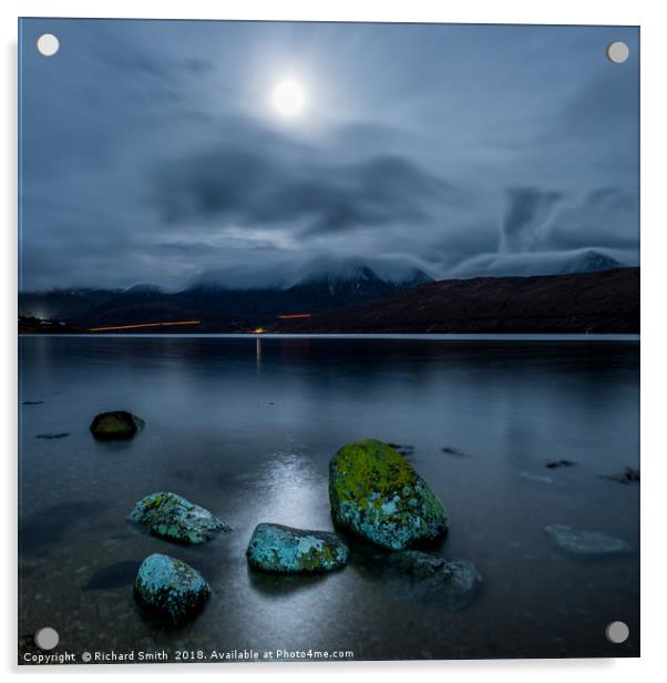 Loch Ainort, Isle of Skye, by moonlight Acrylic by Richard Smith