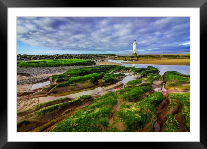 New Brighton Lighthouse Framed Mounted Print by Andrew George