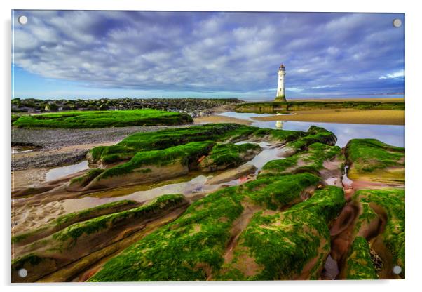 New Brighton Lighthouse Acrylic by Andrew George