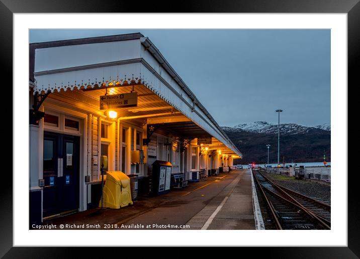 Kyle of Lochalsh railway terminus. Framed Mounted Print by Richard Smith