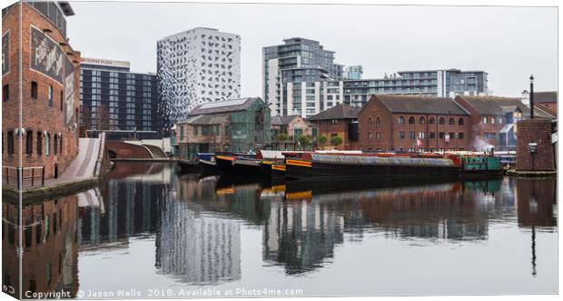 Reflections of Gas Street Basin Canvas Print by Jason Wells