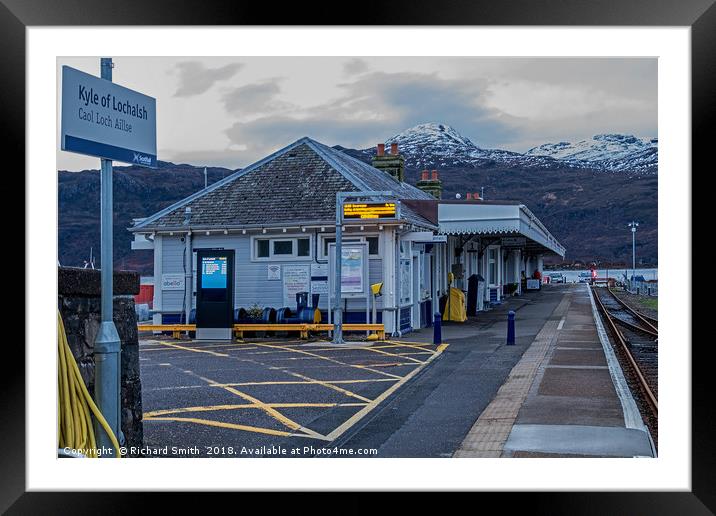 Kyle of Lochalsh railway terminal Framed Mounted Print by Richard Smith