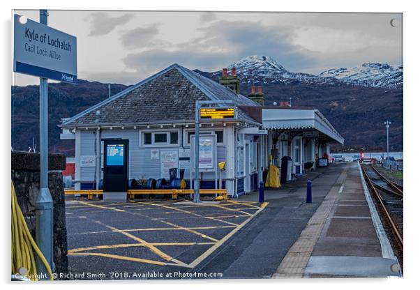 Kyle of Lochalsh railway terminal Acrylic by Richard Smith