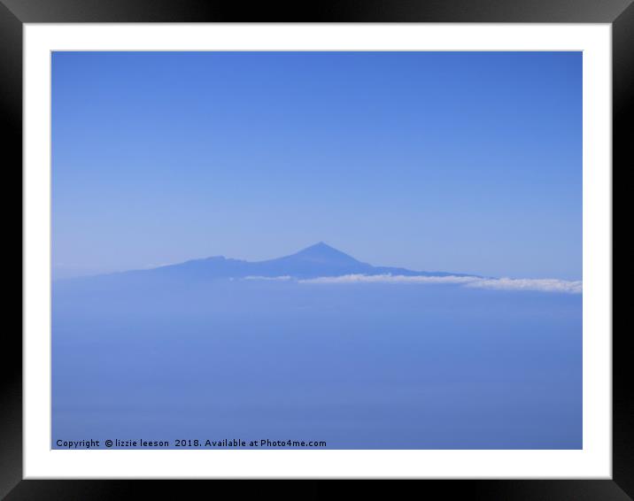 Volcano horizon  Framed Mounted Print by lizzie leeson